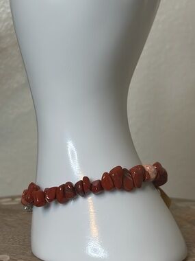 Red Jasper Bracelet Rooted Strength Crystal Chip